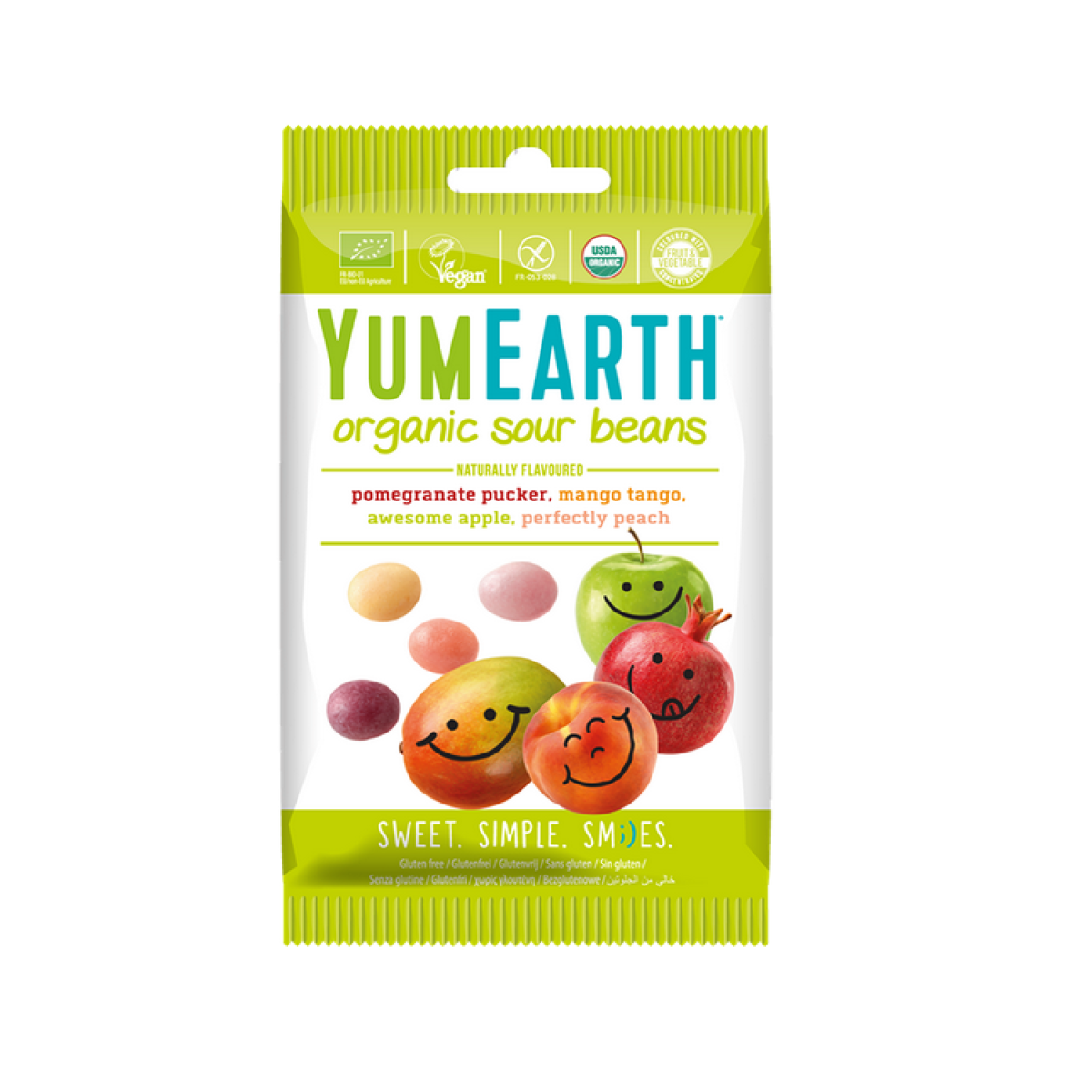 Yumearth | Organic Sour Beans Βιολογικά Κουφετάκια Φρούτων | 50gr