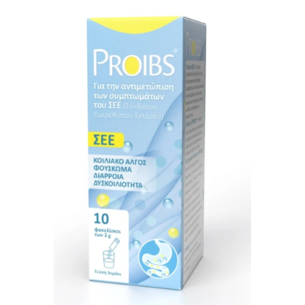 Proibs | Lemon για την Αντιμετώπιση των Συμπτωμάτων του Συνδρόμου Ευερέθιστου Εντέρου | 10χ3g