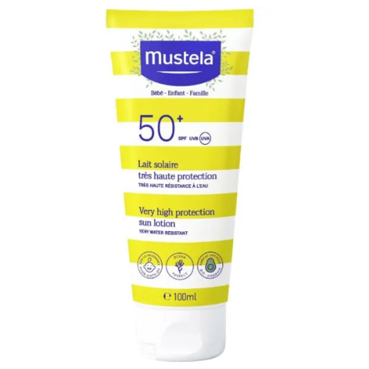 Mustela | Very High Protection Sun Lotion | SPF50+ | Αντηλιακό Προσώπου-Σώματος για Όλη την Οικογένεια | 100ml.