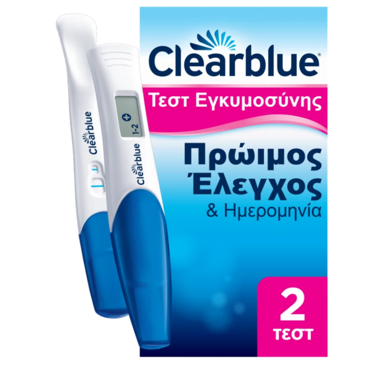 ClearBlue | Τεστ Εγκυμοσύνης Πρώιμη Ανίχνευση | 2τμχ