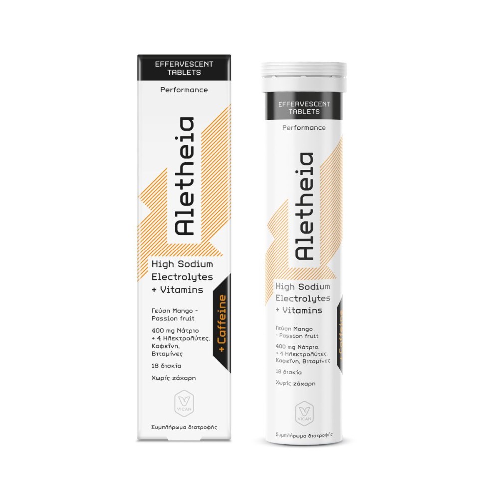 Vican Aletheia | High Sodium Electrolytes + Vitamins + Caffeine  | 18 Effer.tabs