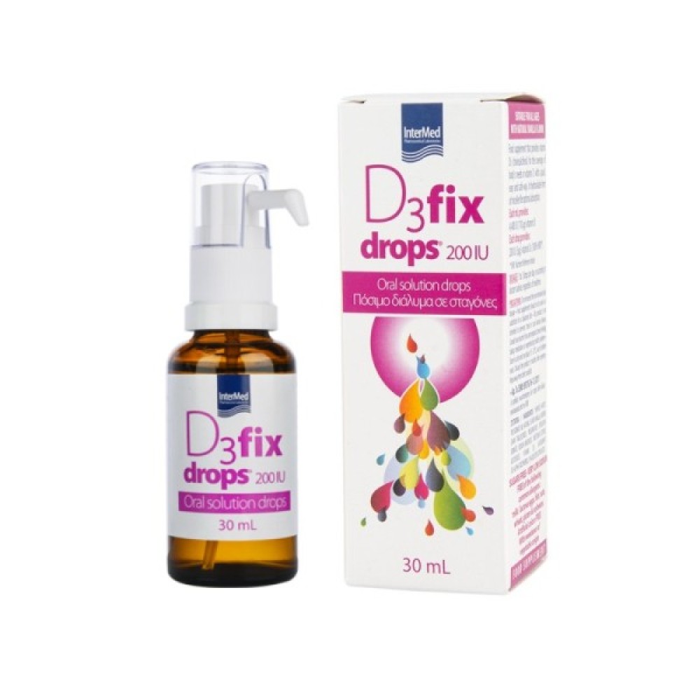 InterMed | D3 Fix Drops | Συμπλήρωμα Διατροφής D3 σε Σταγόνες | 30ml