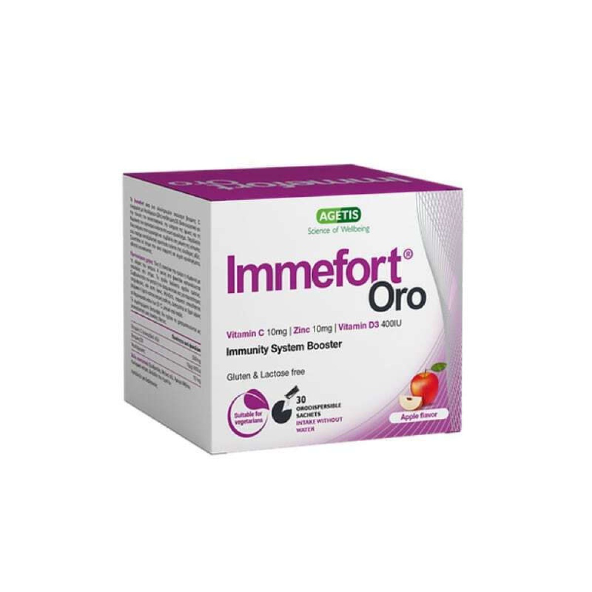 Agetis | Immefort Oro | 30 Φακελάκια Με Γεύση Μήλο