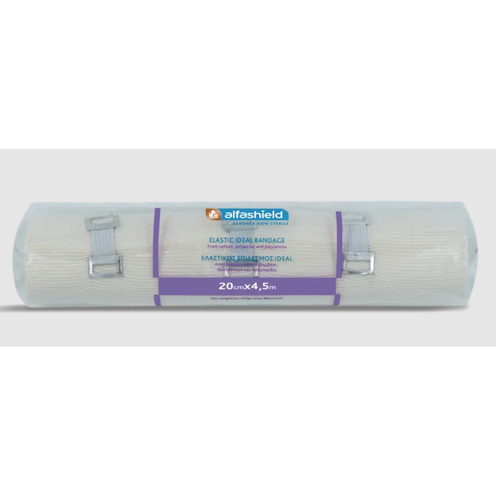  AlfaShield | Ελαστικός Επίδεσμος Ideal Bandage 20cm x 4.5m  | 1Τμχ