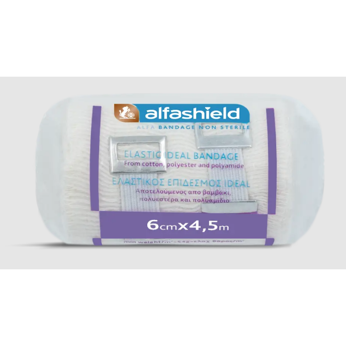 AlfaShield | Ελαστικός Επίδεσμος Ideal Bandage 6cm x 4.5m | 1Τμχ