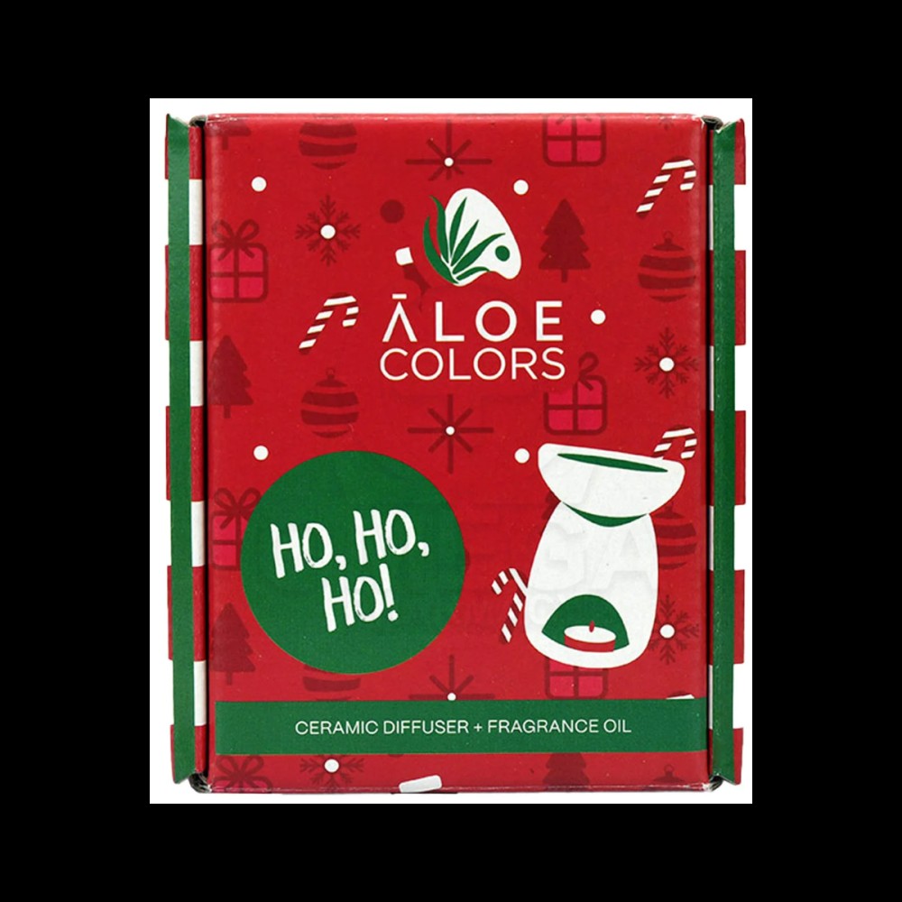 Aloe+ Colors | Ho Ho Ho Ceramic Diffuser Κεραμικός Αρωματοποιητής  | & Fragrance Oil Αιθέριο Έλαιο Με Άρωμα Μελομακάρονο | 10ml