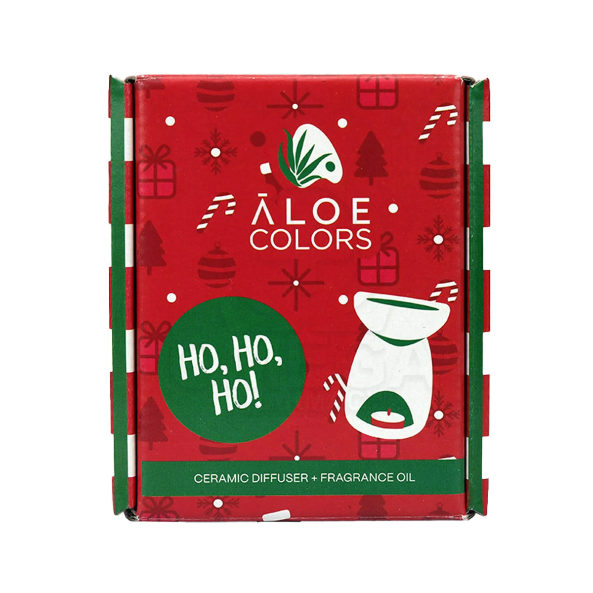 Aloe+ Colors | Ho Ho Ho Ceramic Diffuser Κεραμικός Αρωματοποιητής  | & Fragrance Oil Αιθέριο Έλαιο Με Άρωμα Μελομακάρονο | 10ml