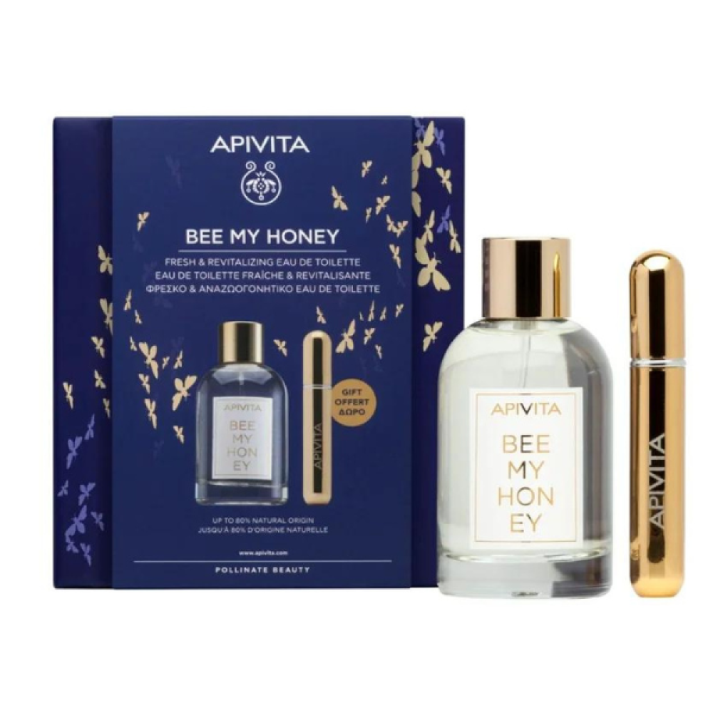 Apivita | Promo | Bee My Honey Eau De Toilette  |Γυναικείο Άρωμα 100ml  + Δώρο  Επαναγεμιζόμενο Spray Αρώματος 8ml