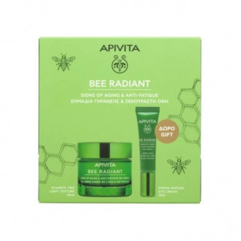 Apivita | Promo Bee Radiant Signs of Aging & Anti-Fatigue Gel-Cream 50ml & Δώρο Eye Cream 15ml | 1set