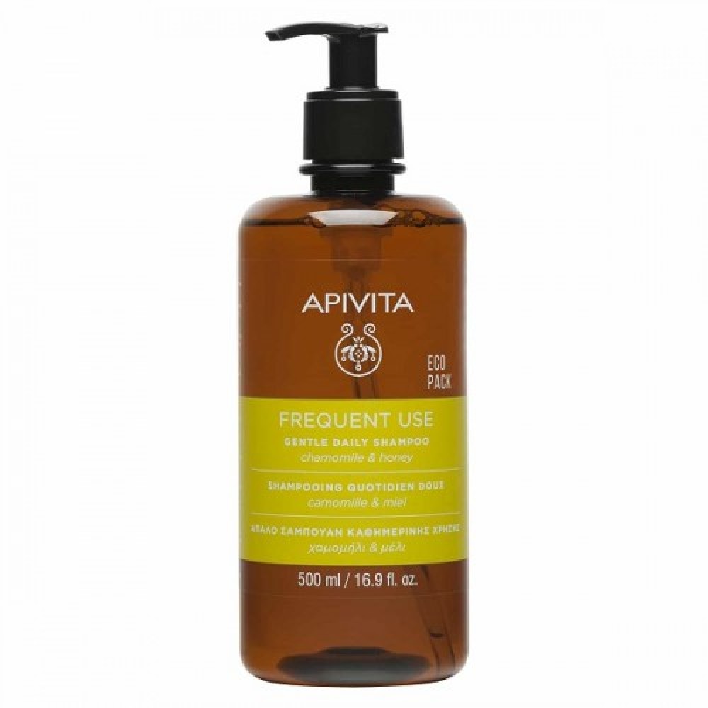 Apivita | Frequent Use Gentle Daily Shampoo With Chamomile and Honey | Απαλό Σαμπουάν Καθημερινής Χρήσης με Χαμομήλι και  Μέλι | 500ml