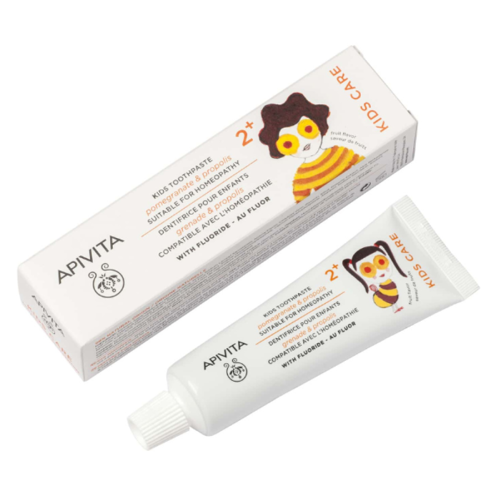 Apivita | Kids Care 2+ Παιδική Οδοντόκρεμα με Ρόδι & Πρόπολη | 50ml