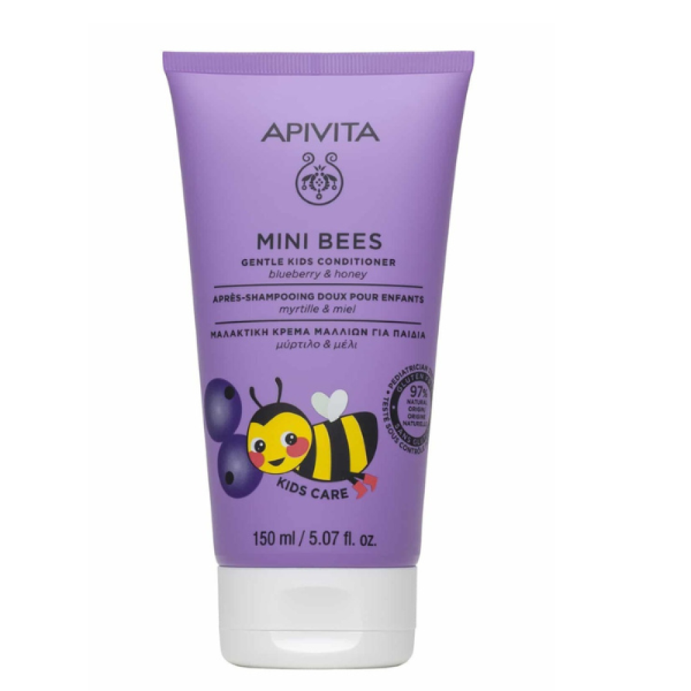 Apivita | Mini Bees Gentle Kids Conditioner | Μαλακτική Κρέμα Μαλλιών για Παιδιά με Μύρτιλο και Μέλι | 150ml
