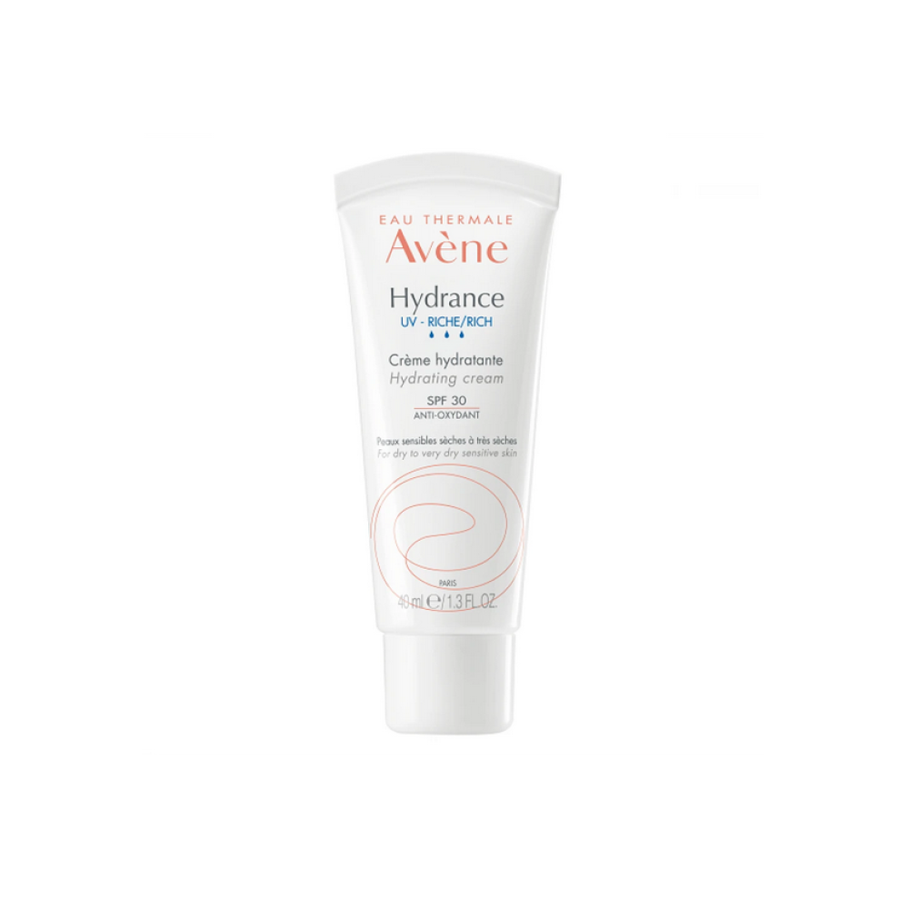 Avene | Hydrance UV Riche Ενυδατική Κρέμα Πλούσιας Υφής για Ξηρό και Πολύ Ξηρό Ευαίσθητο Δέρμα με SPF30 | 40ml