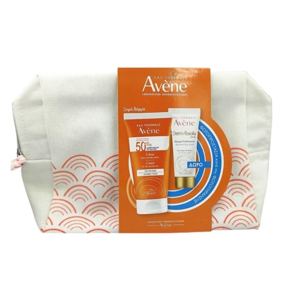 Avene | Sunscreen Face Cream Spf50+  50ml |  Δώρο DermAbsolu Recontouring Face Mask 15ml και Νεσεσέρ