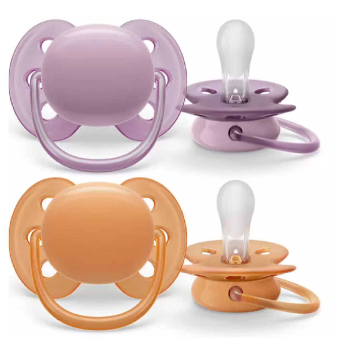 Avent | πιπίλα ultra soft 2τμχ orange-purple | 6-18m
