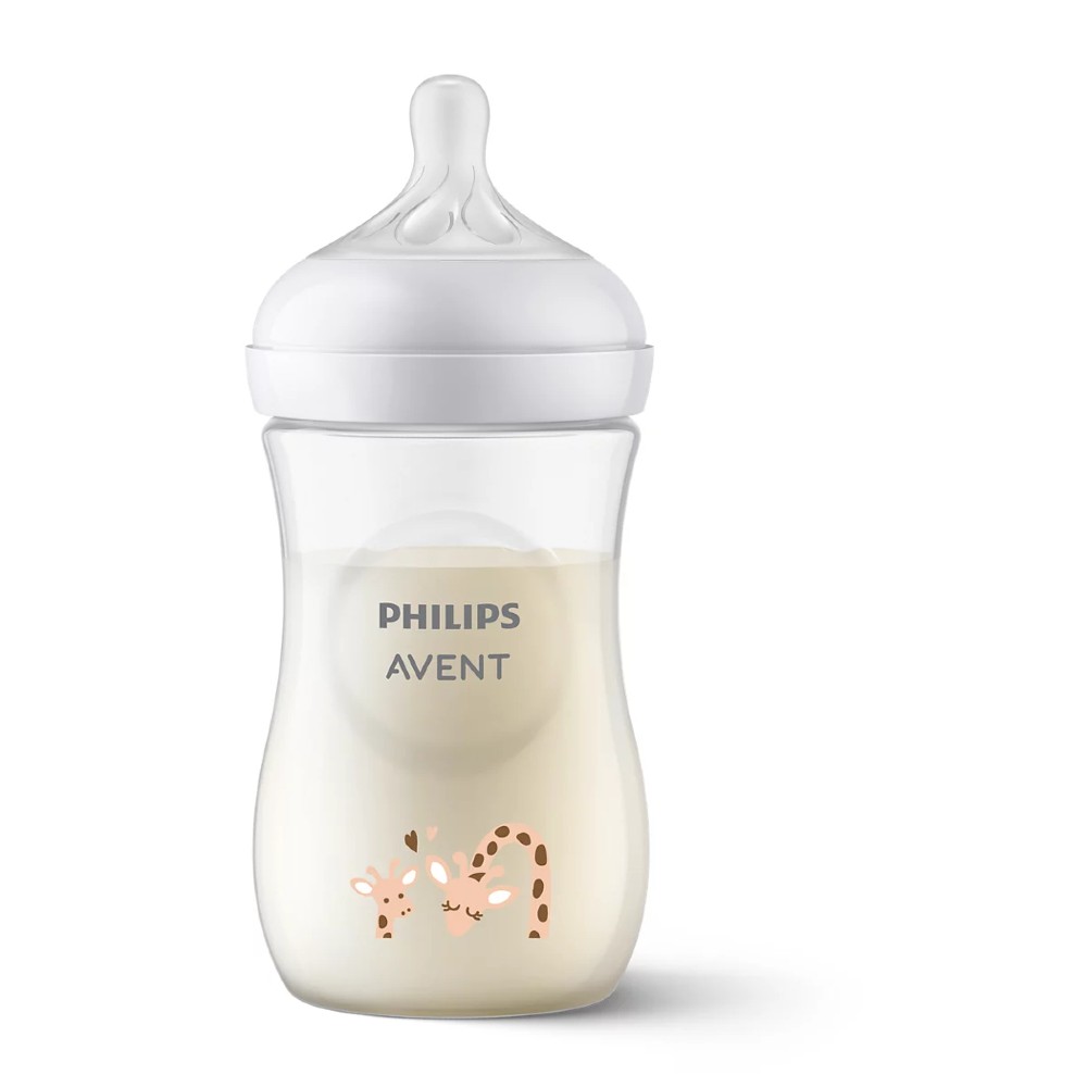  Avent | Natural Response – Πλαστικό Μπιμπερό 1m+ 260ml Καμηλοπάρδαλη | 1τμχ