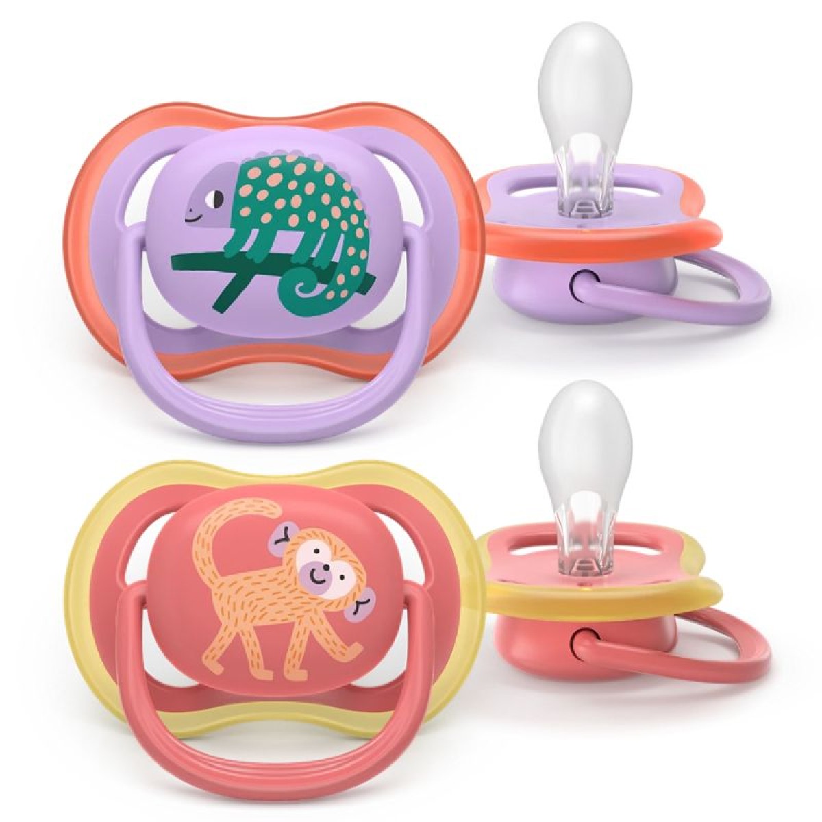 Avent | Ultra Air Σετ Σιλικονούχες Πιπίλες Για 18+ Μηνών Red / Purple