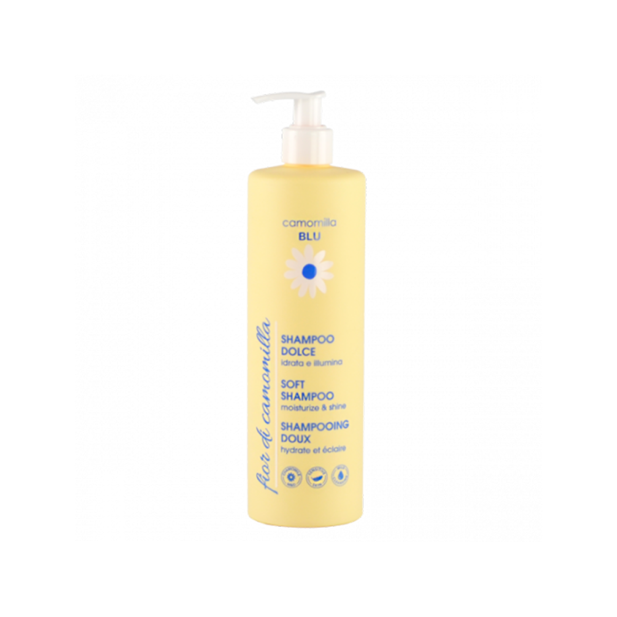 Camomilla Blu | Fior di Camomilla Soft Shampoo Απαλό Σαμπουάν Mαλλιών για Eνυδάτωση & Λάμψη | 500ml 