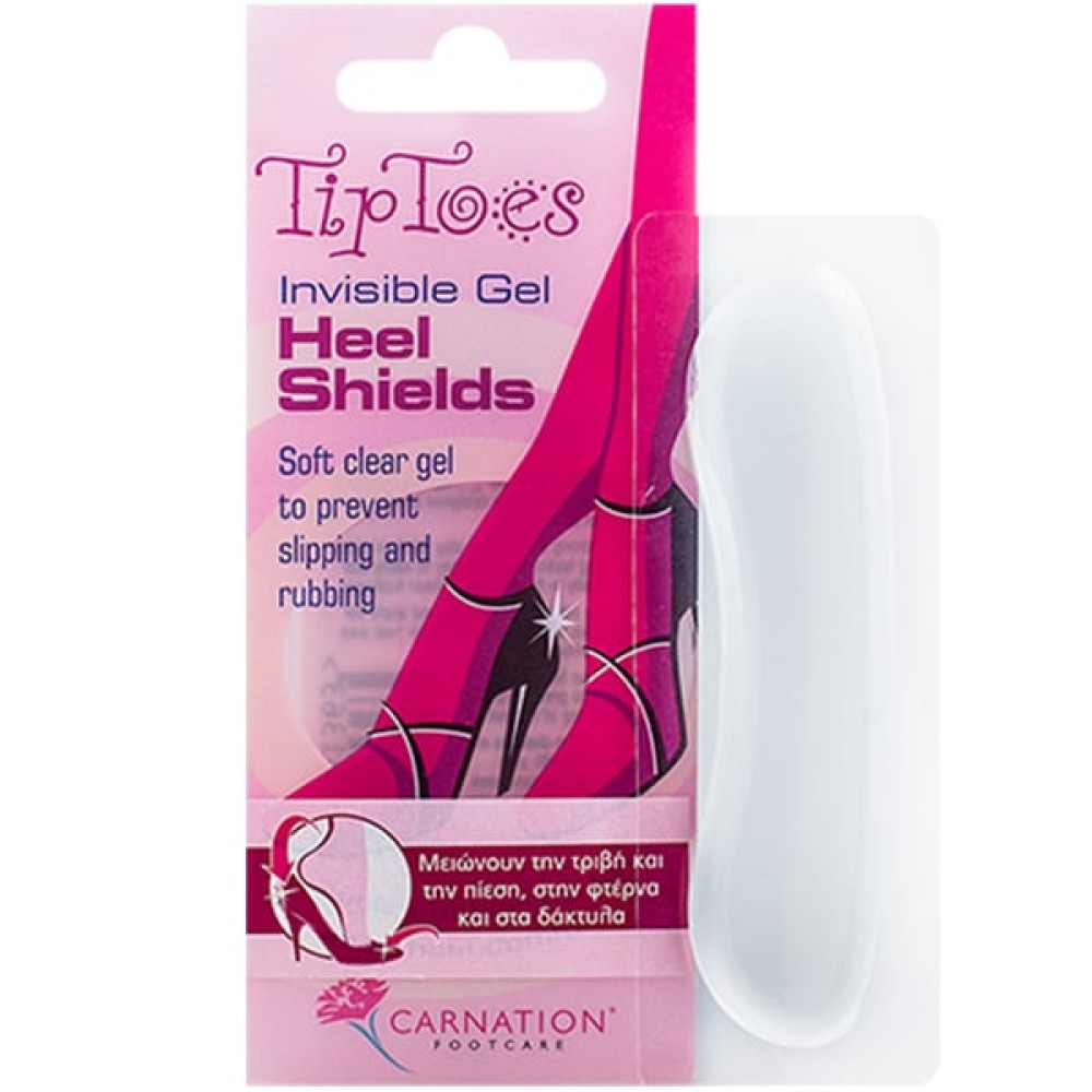 Carnation | TipToes Invisible Heel Shields Επιθέματα με Gel για Φουσκάλες | 2τμχ