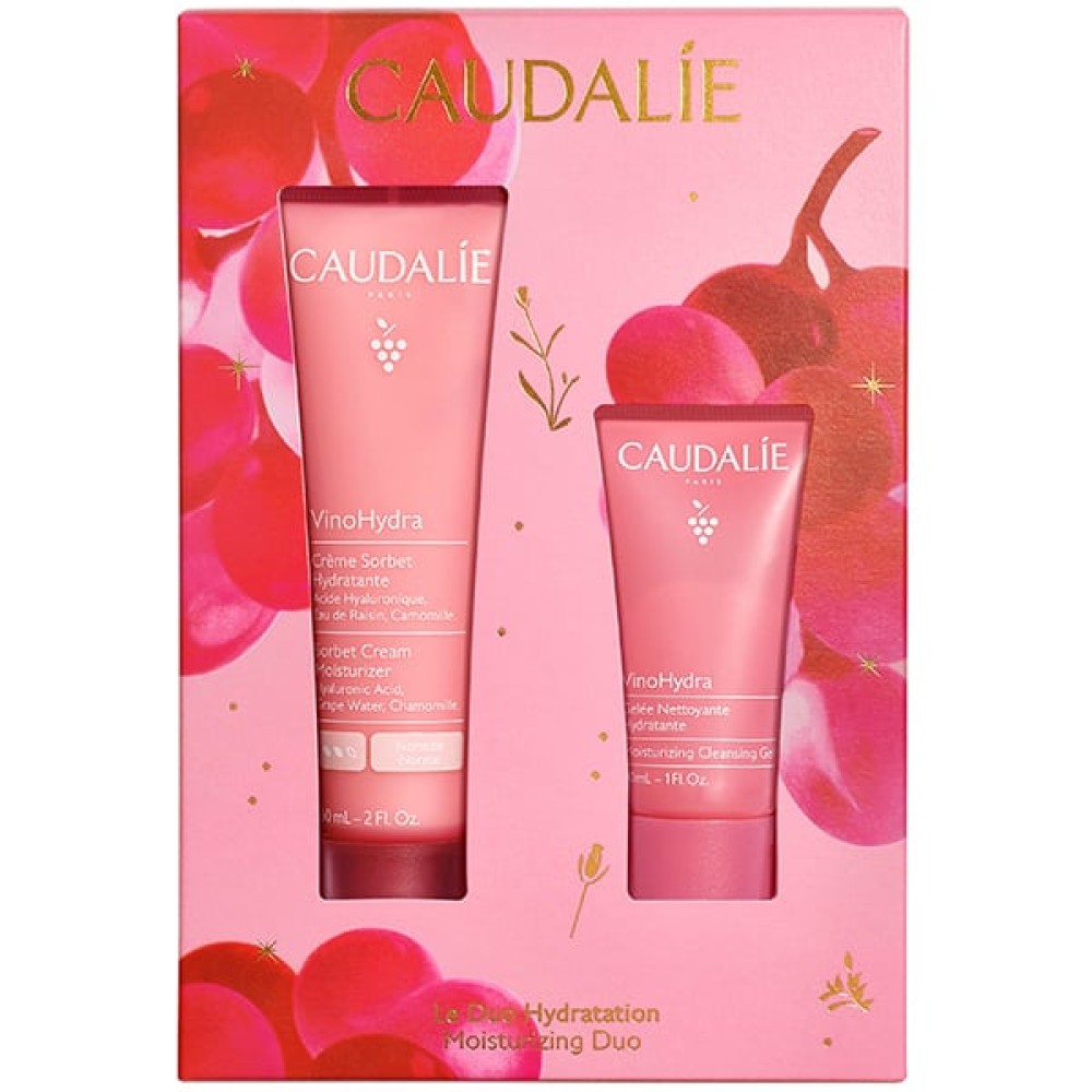 Caudalie | Xmas Promo Moisturizing Duo VinoHydra Sorbet Κρέμα Τζελ Προσώπου 60ml & Δώρο Moisturizing Gel Καθαρισμού Προσώπου 30ml | 1σετ