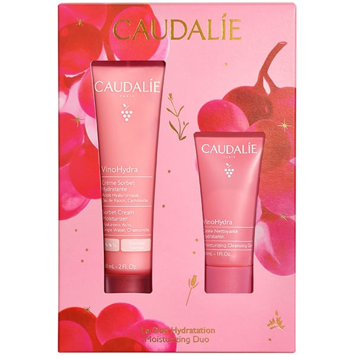 Caudalie | Xmas Promo Moisturizing Duo VinoHydra Sorbet Κρέμα Τζελ Προσώπου 60ml & Δώρο Moisturizing Gel Καθαρισμού Προσώπου 30ml | 1σετ