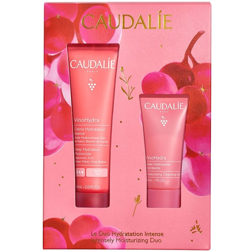 Caudalie | Xmas Promo VinoHydra Intensely Moisturizing Duo Deep Hydration Κρέμα Προσώπου 60ml & Δώρο Moisturizing Καθαριστικό Τζελ 30ml | 1σετ