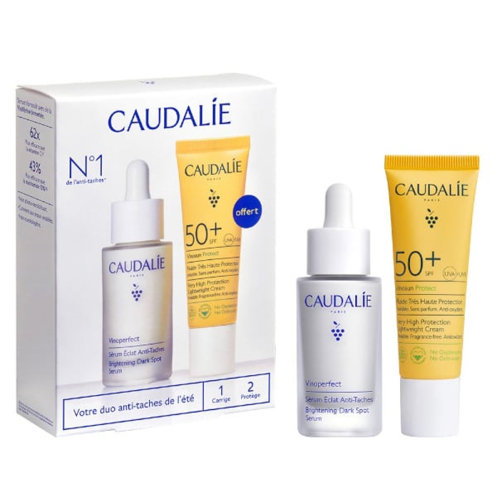 Caudalie | Promo Vinoperfect Brightening Anti Dark Serum Ορός Προσώπου κατά των Πανάδων, 30ml & Δώρο Vinosun Protect Αντηλιακό Προσώπου SPF 50+, 20ml | 1σετ