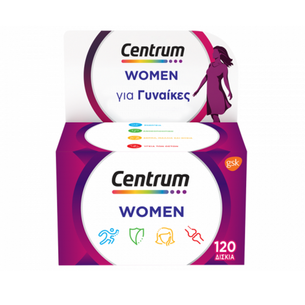 Centrum | Women Πολυβιταμίνη Ειδικά Σχεδιασμένη για τη Γυναίκα | 120 δισκία