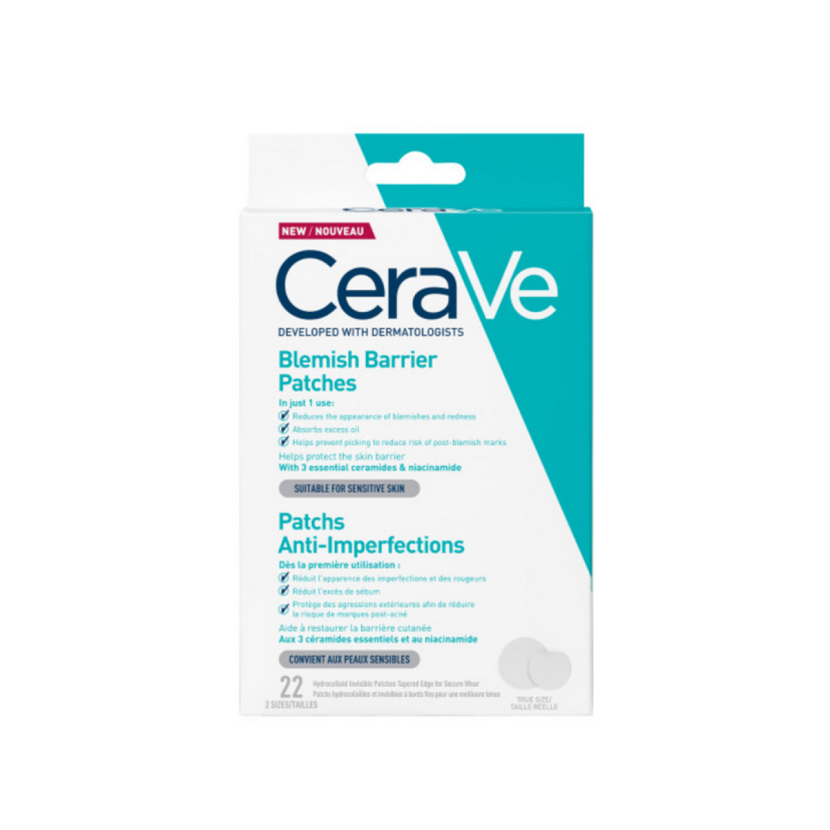 CeraVe | Blemish Barrier Patches Αυτοκόλλητα Επιθέματα Κατά των Ατελειών | 22τεμ 