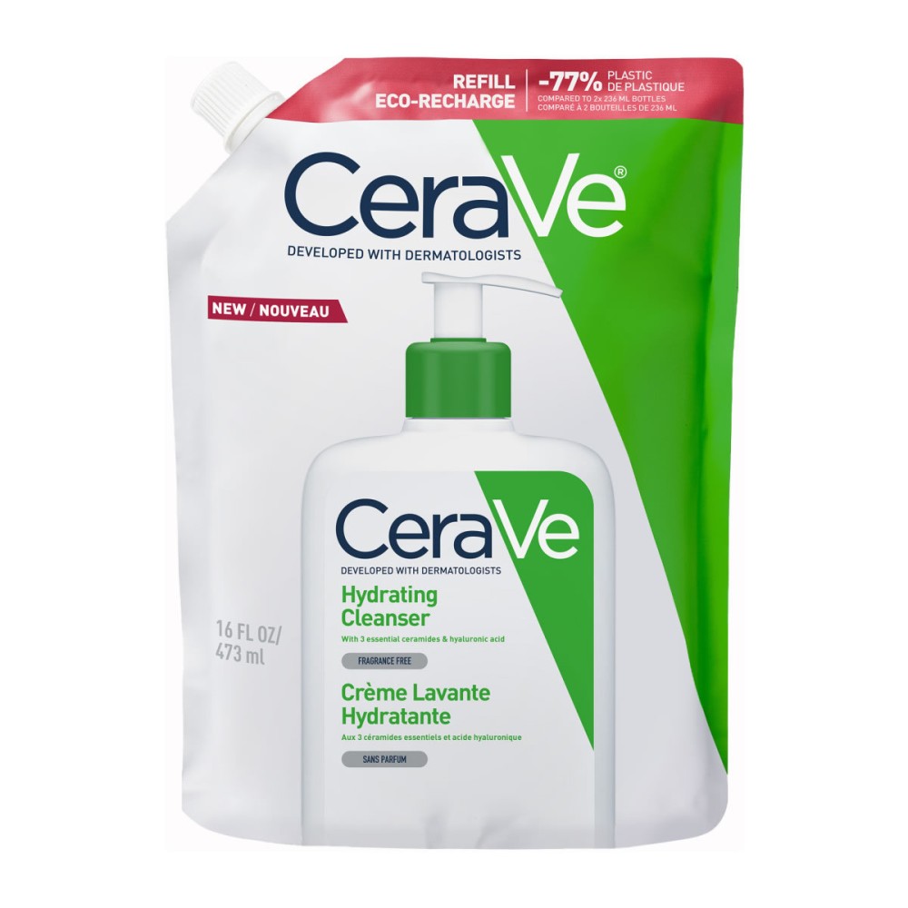 CeraVe | Hydrating Cleanser Refill Κρέμα Καθαρισμού Προσώπου & Σώματος για Κανονικό έως Ξηρό Δέρμα | 473ml