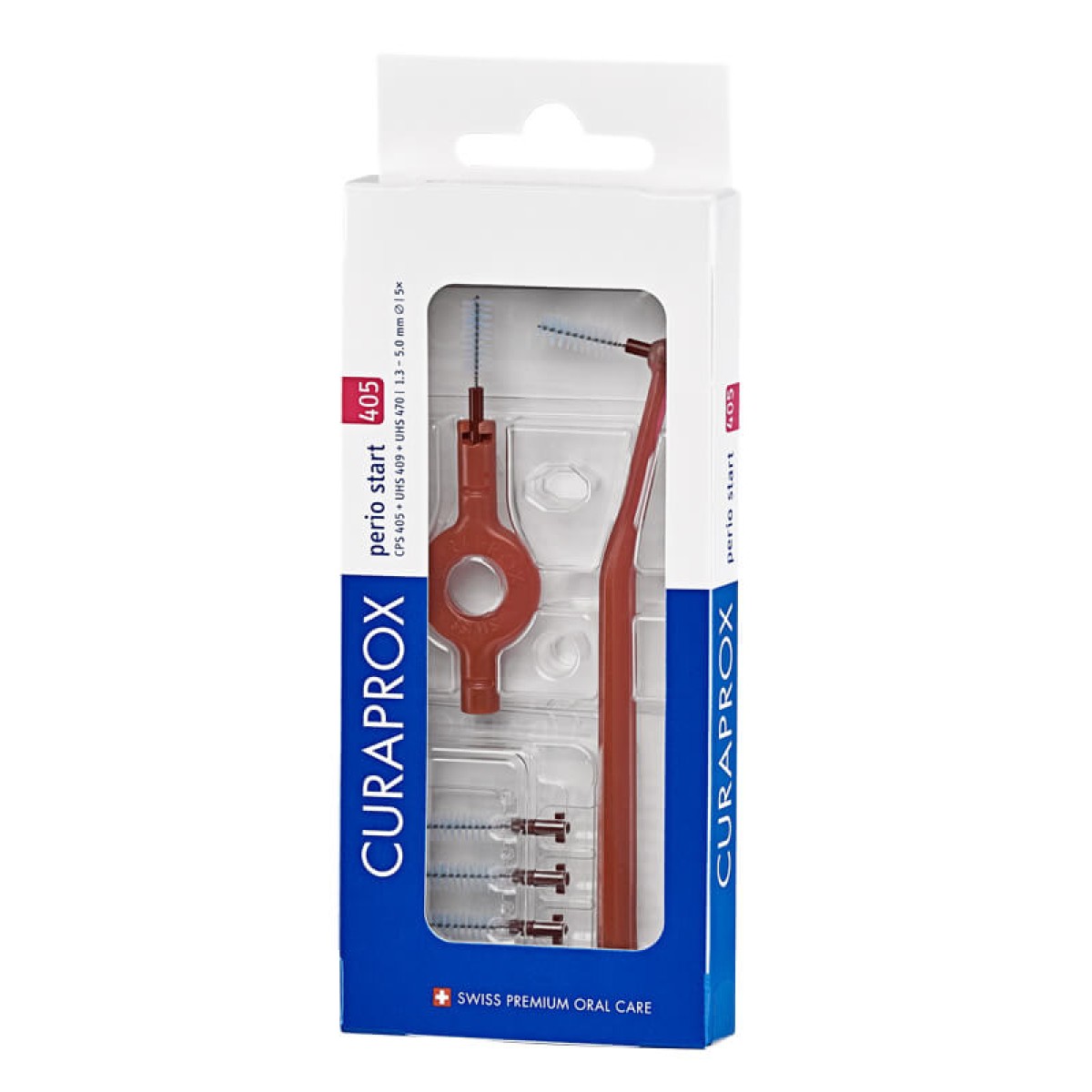 Curaprox | Perio Start 405 Μεσοδόντια Βουρτσάκια με 2 Λαβές Κόκκινο | 5τεμ