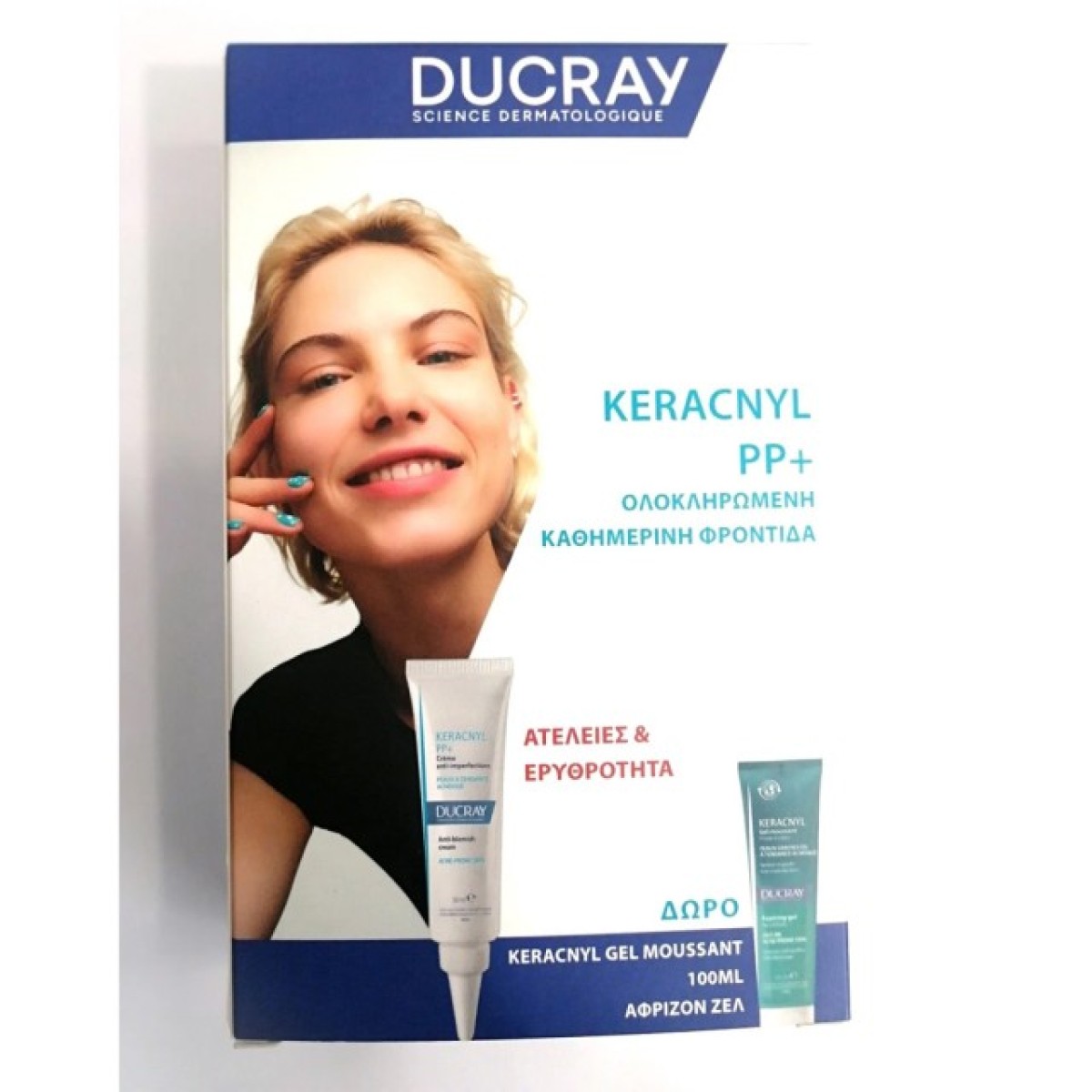 Ducray | Promo Keracnyl PP+ Kρέμα Προσώπου κατά των Ατελειών 30ml & Δώρο Gel Moussant Kαθαριστικό Προσώπου & Σώματος 100ml | 1σετ