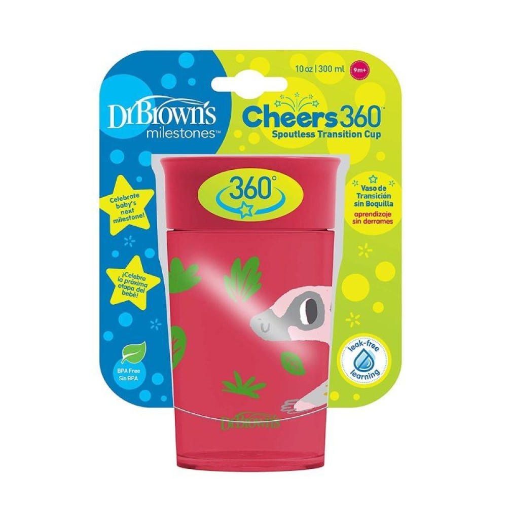 Dr. Brown's | "Cheers 360° " Παιδικό Πλαστικό Ποτηράκι Φούξια 9m+ | 300ml 
