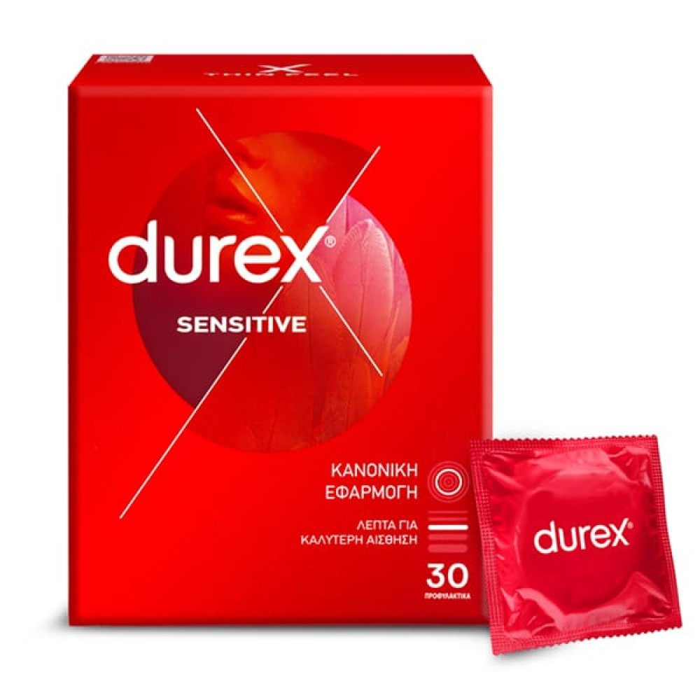 Durex | Προφυλακτικά Πολύ Λεπτά Sensitive | 30τεμ