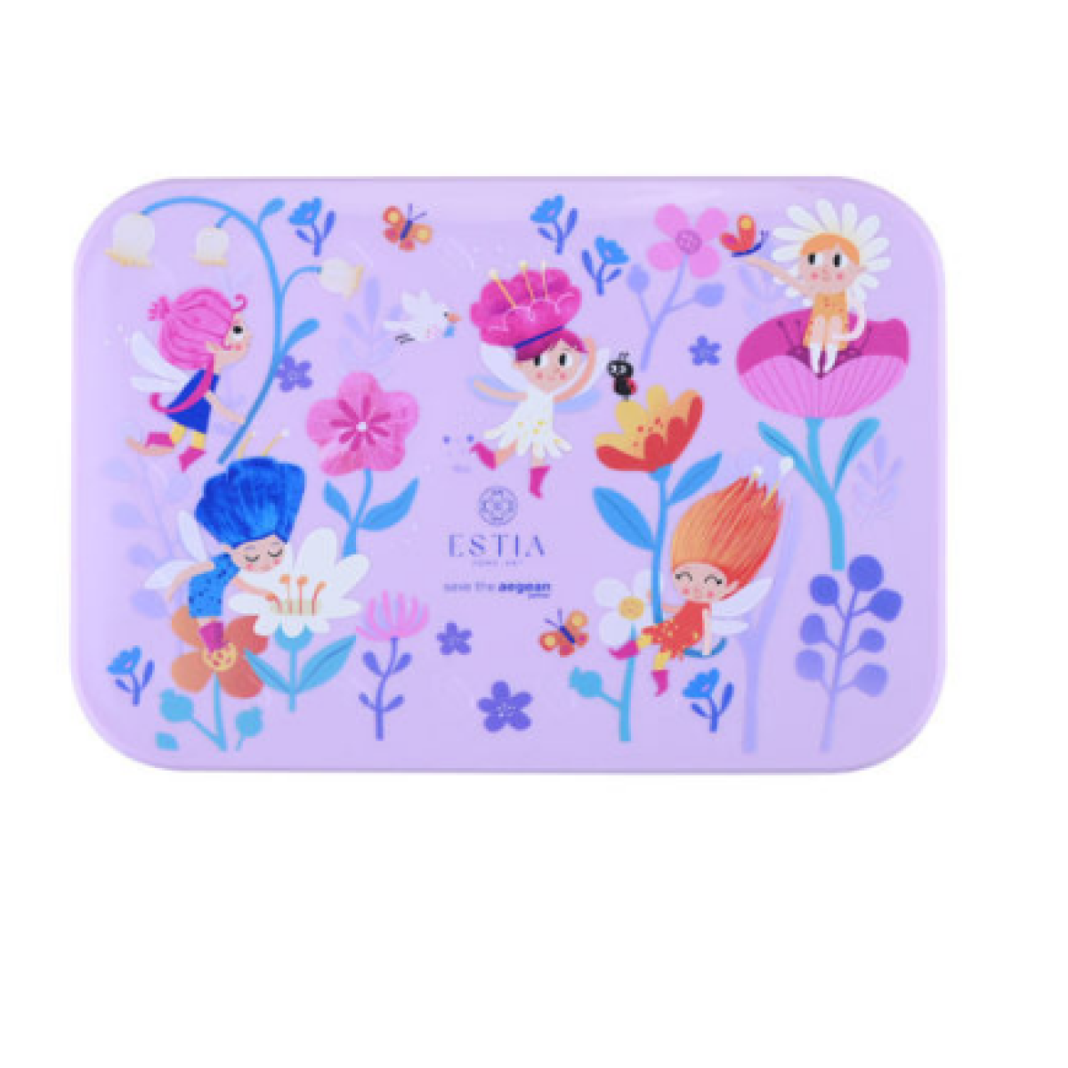 Estia | Παιδικό Φαγητοδοχείο Save The Aegean με 2 απόσπωμ. Θήκες Fairy Tales | 900ml