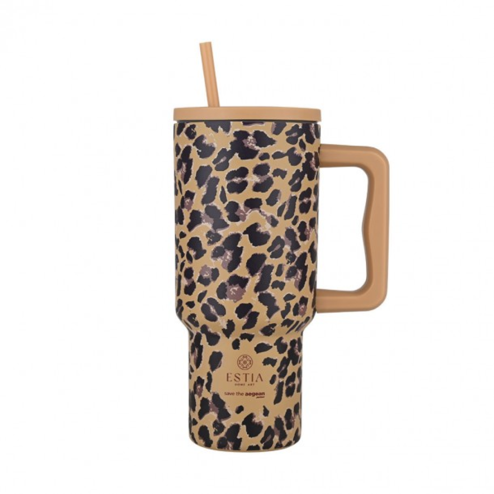  Estia | Straw Tumbler XL Spotted Prowl Save The Aegean | 900ml 