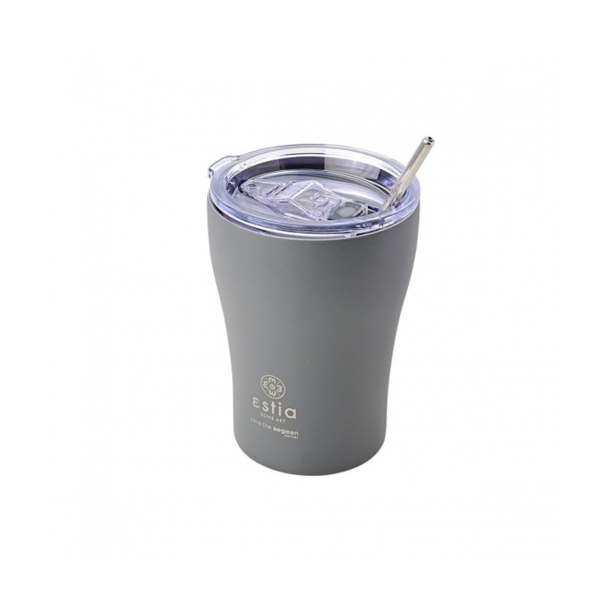 Estia | Θερμός Coffee Mug Save The Aegean Fjord Grey  | 350ml