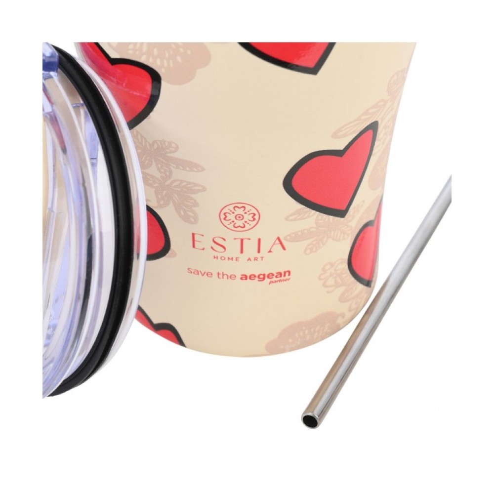 Estia  | θερμός Coffee Mug Save The Aegean  Tender Lace | 350ml