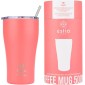 Estia | θερμός Coffee Mug Save The Aegean Fusion Coral με Καλαμάκι | 500ml 
