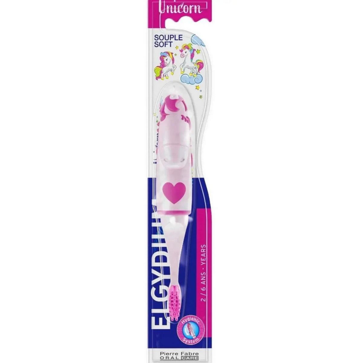 Elgydium | Kids Souple Soft  Unicorn Παιδική Oδοντόβουρτσα 2-6 ετών | 1τεμ