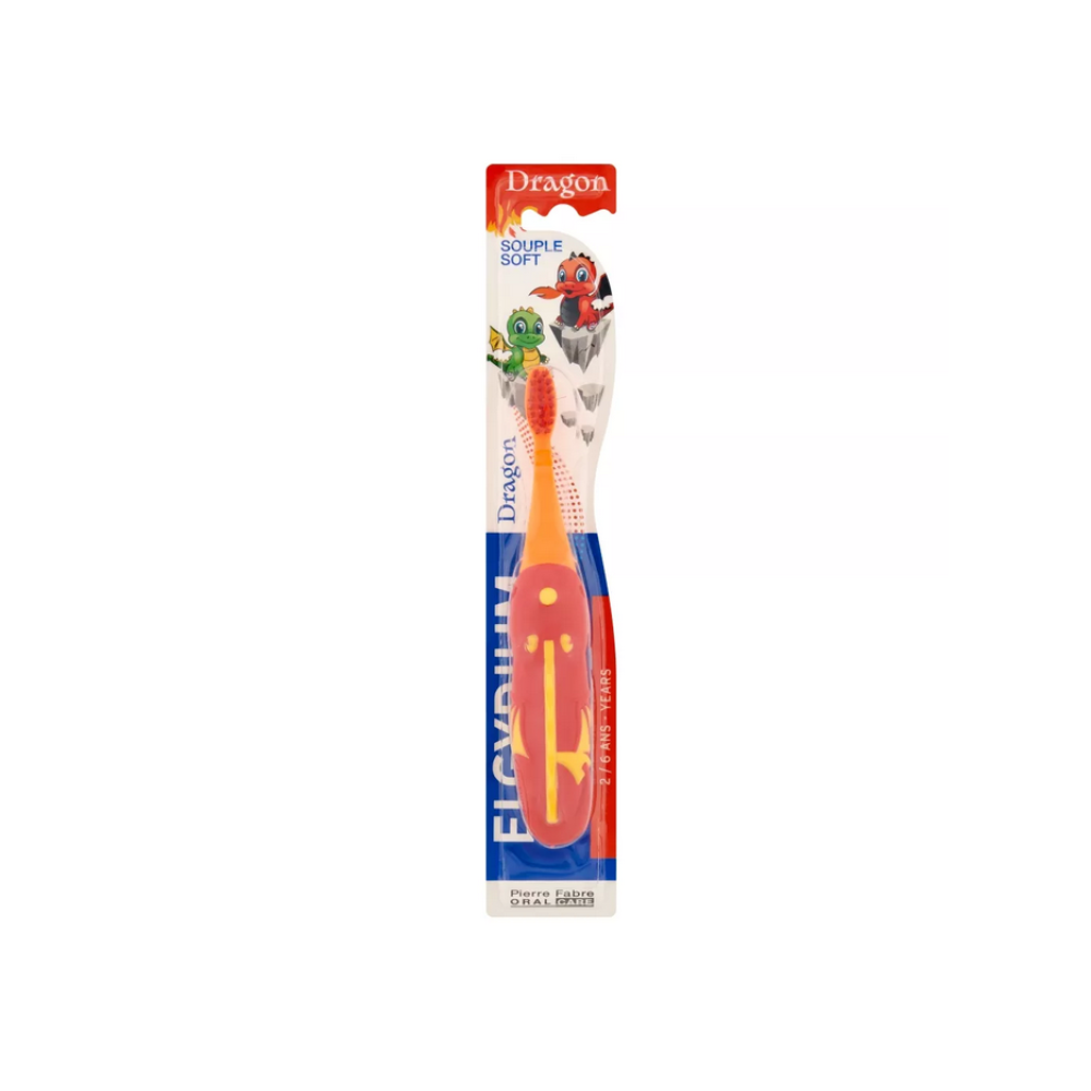 Elgydium | Kids Souple Soft Dragon Παιδική Oδοντόβουρτσα 2-6 ετών | 1τεμ