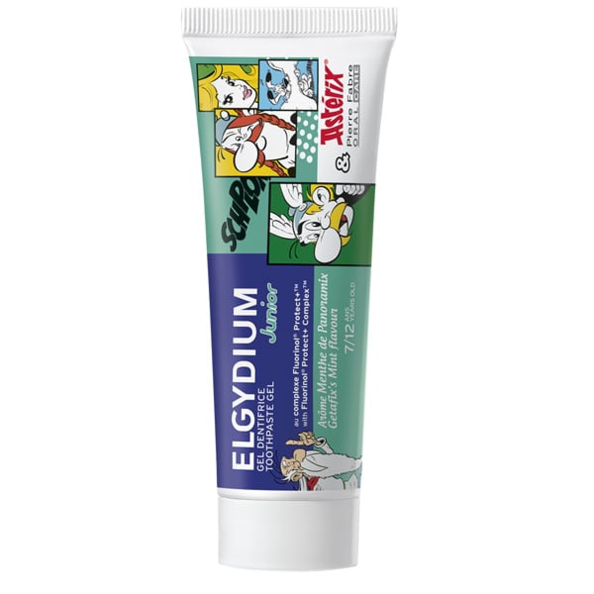 Elgydium | Junior Asterix Getafix's Mint Flavour Παιδική Οδοντόκρεμα με Γεύση Μέντα 7-12ετών 1400pm | 50ml