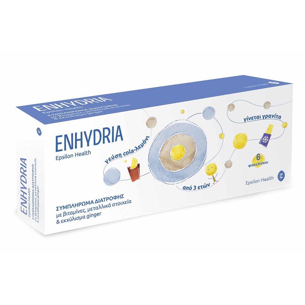 Epsilon Health | Enhydria Συμπλήρωμα Διατροφής για Αναπλήρωση Ηλεκτρολυτών | 6x15ml