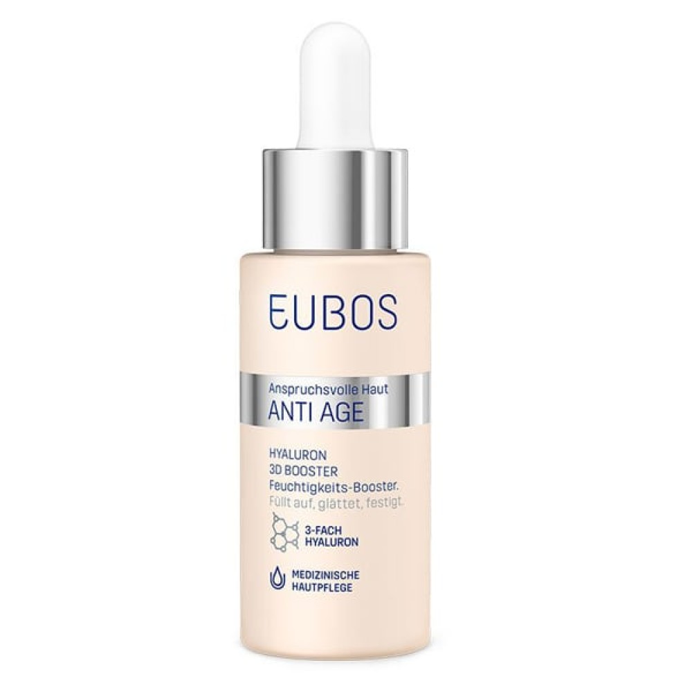 Eubos | Anti Age Hyaluron 3D Booster | Αντιγηραντικός Ορός Προσώπου με Συμπυκνωμένο Υαλουρονικό Οξύ | 30ml
