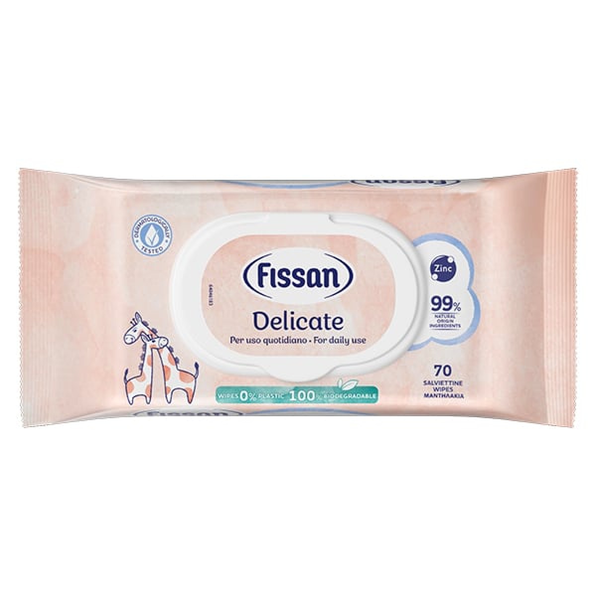 Fissan | Delicate Wipes Υγρά Μωρομάντηλα | 70τεμ 
