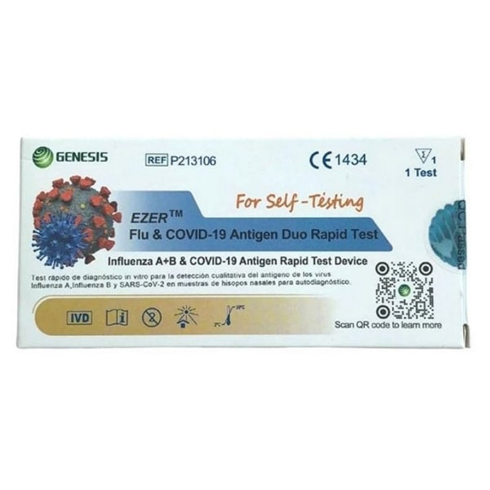 GENESIS | Flu and Covid-19 Antigen Duo Test Nasal |Τεστ Ανίχνευσης Covid και  Γρίπης