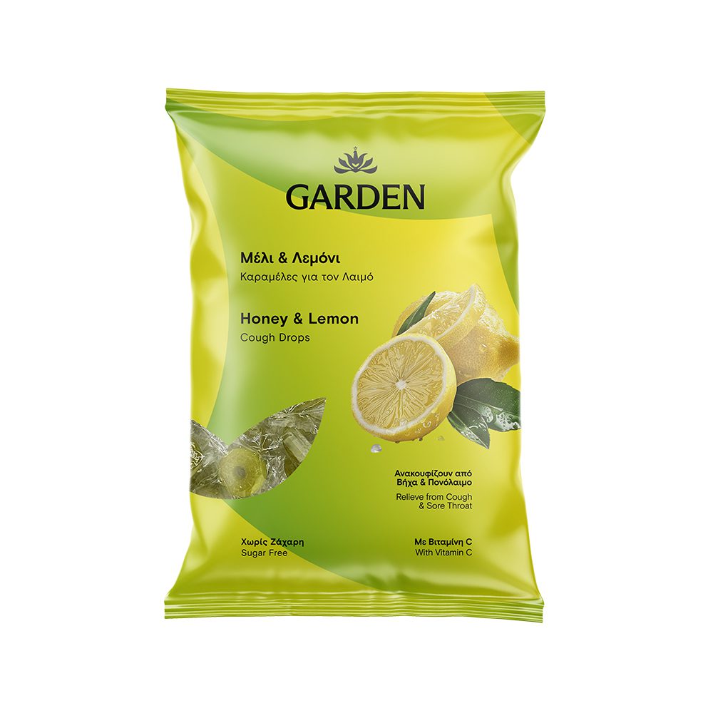 Garden | Καραμέλες για το Λαιμό Μέλι & Λεμόνι | 60gr 