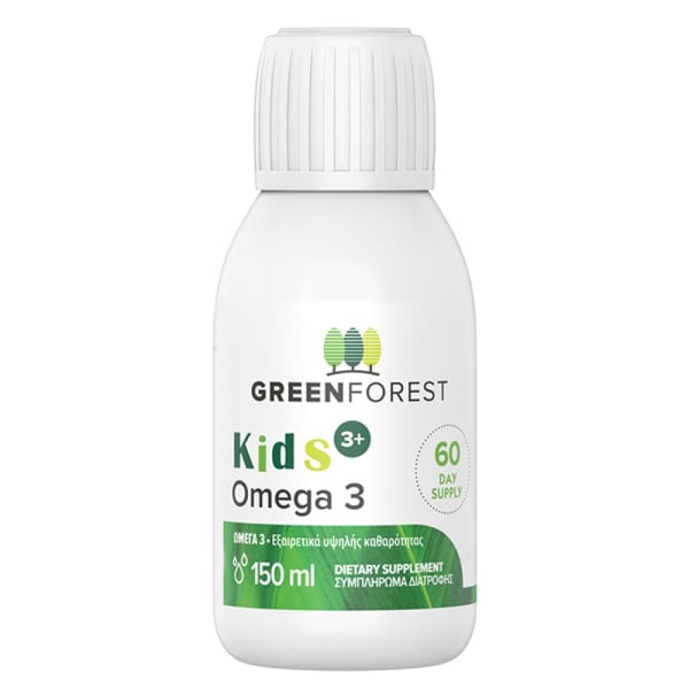 Green Forest | Kids Omega 3 Συμπλήρωμα Διατροφής με Ωμέγα 3 για Παιδιά σε Υγρή Μορφή | 150ml