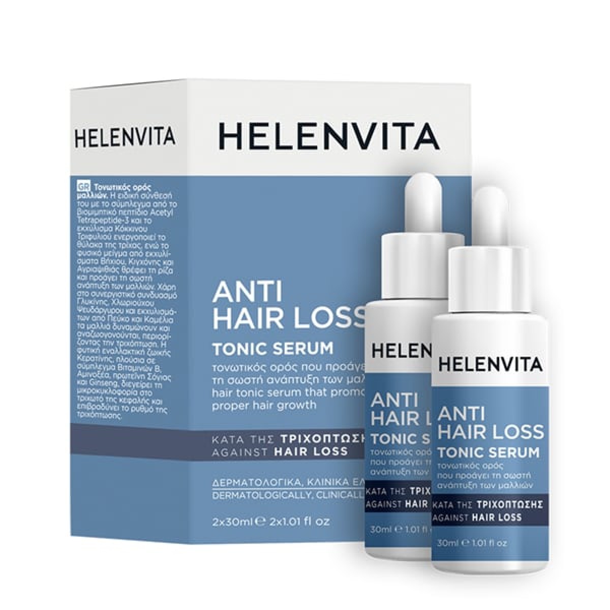 Helenvita | Anti Hair Loss Tonic Serum Τονωτικός Ορός Μαλλιών | 2x30ml