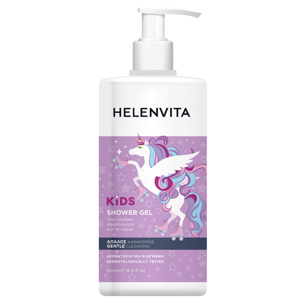 Helenvita | Kids Unicorn Shower Gel | Ήπιο Παιδικό Αφρόλουτρο Για Το Σώμα | 500ml